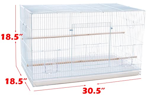 Lot of Breeding Bird Flight Cages for Canary Parakeet Aviaries Budgies LoveBird Finch (Large 30" Black Divider)
