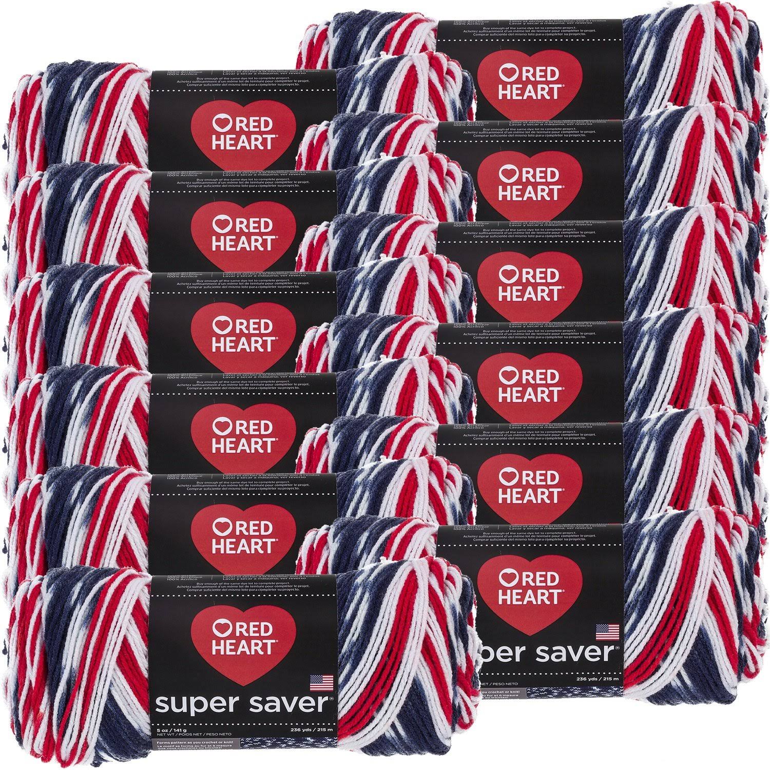 Red Heart Multipack of 12 Americana Super Saver Yarn