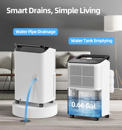 Dehumidifier,TABYIK 35 OZ Small Dehumidifiers for Room for Home, Quiet with Auto Shut Off, Dehumidifiers for Bedroom (280 sq. ft), Bathroom, RV