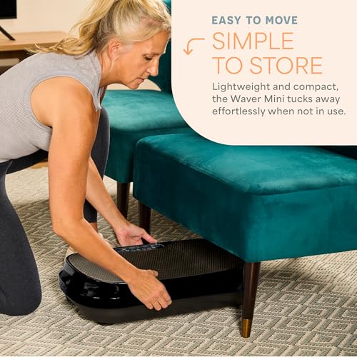 LifePro Waver Mini Vibration Plate Exercise Machine – Portable Full Body Vibration Platform for Home & Travel Workouts, Weight Loss