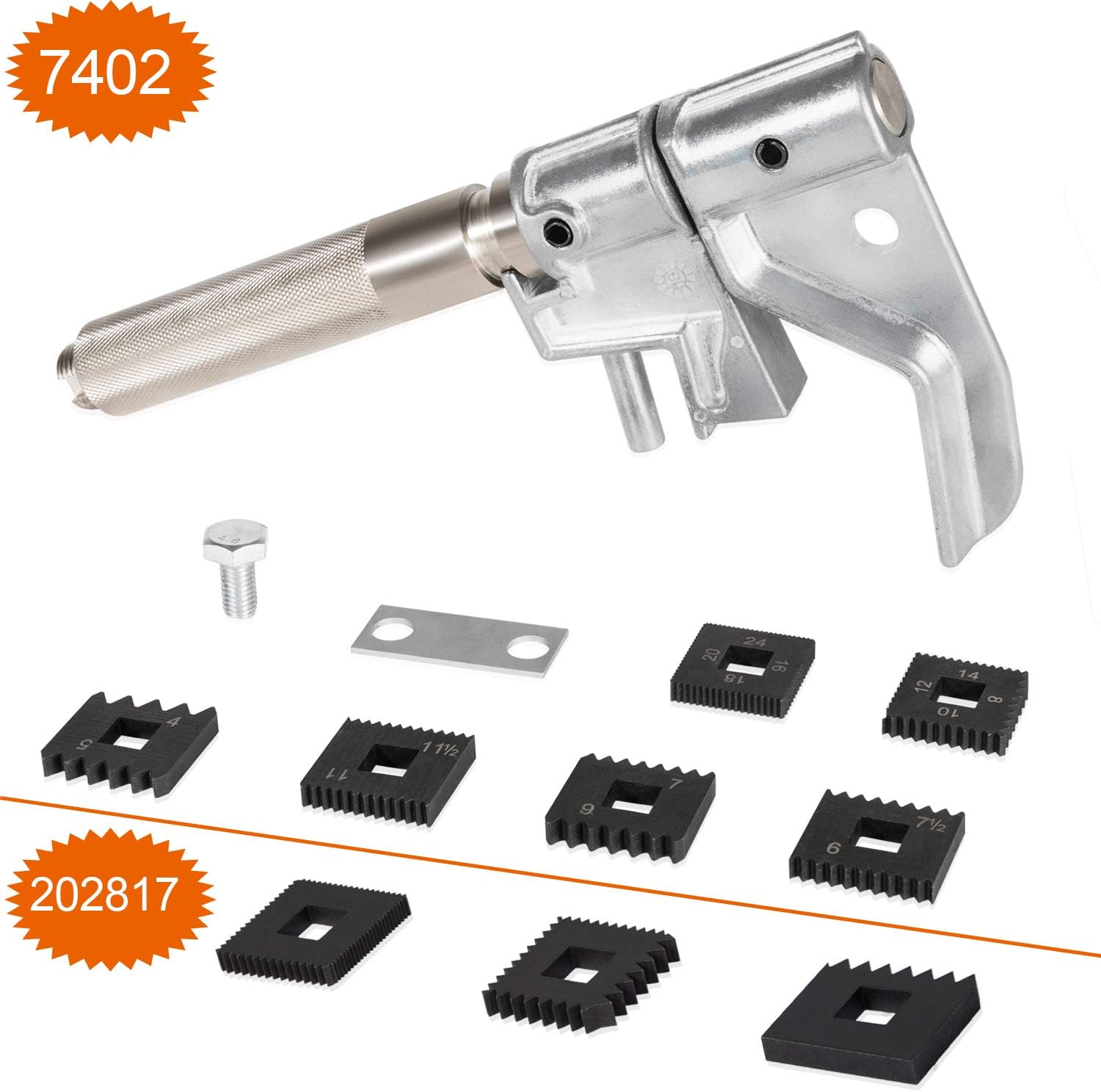 Camoo 7402 Universal Outside Thread Chaser Thread Repair Tool & 202817 Metric Die Set Replace to OTC 7402, 202817
