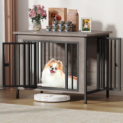 EasyCom 39.96" XL Wooden Large Dog Crate Furniture for Medium and Large Breed