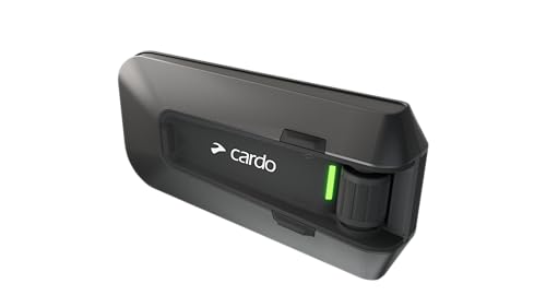 Cardo PACKTALK Edge Motorcycle Bluetooth Communication System Headset Intercom - Single Pack, Black - Radiant Selections
