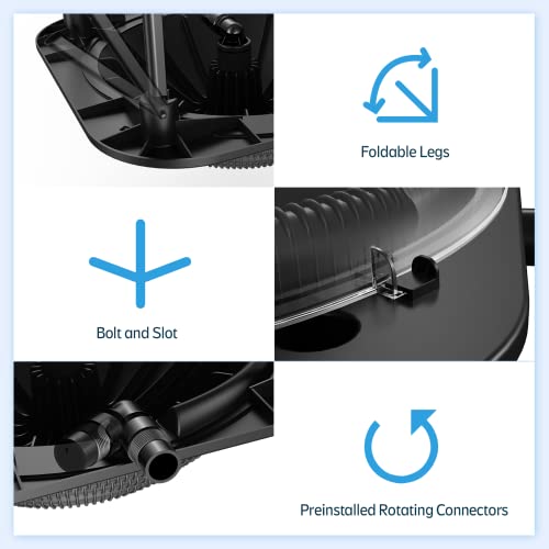 Curve Solar Pool Heater, Made for Above-Ground and Inground Pools, Includes Two Hoses & Clamps, Two Adapters