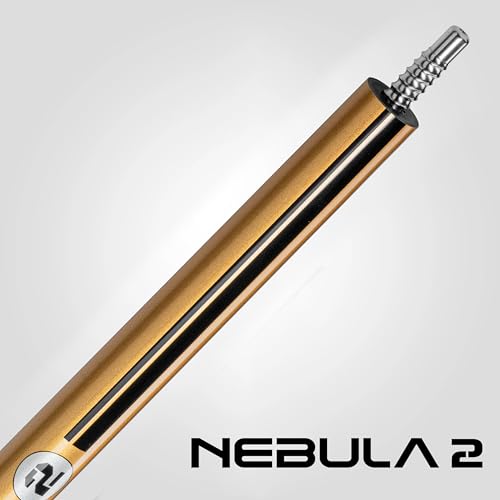 RHINO Nebula 2 Pool Cue - 100% Carbon Fiber Shaft & Composite Butt. Time Crystal Tip, Pro Taper Design, 12.4 mm,12.8 mm. 3/8-8 Joint