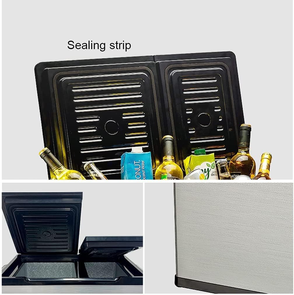 Car Refrigerator, Portable 12V/24V Refrigerator-Freezer, Dual-Purpose Freezer for Car and Home, Dual-Door Dual-Temperature, Compressor Refrigeration