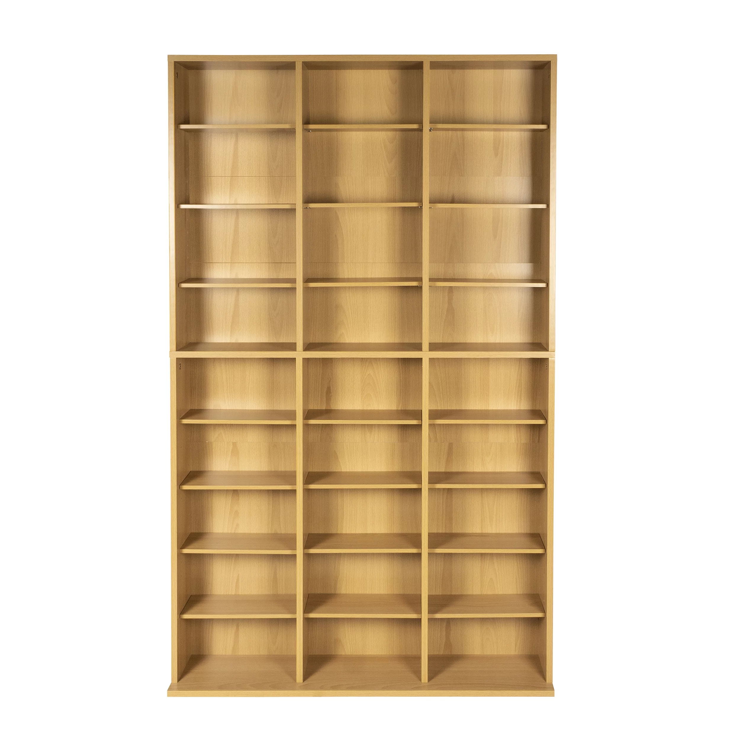 Atlantic 37x60 Oskar Adjustable Wood Media Storage Shelf Bookcase, Espresso