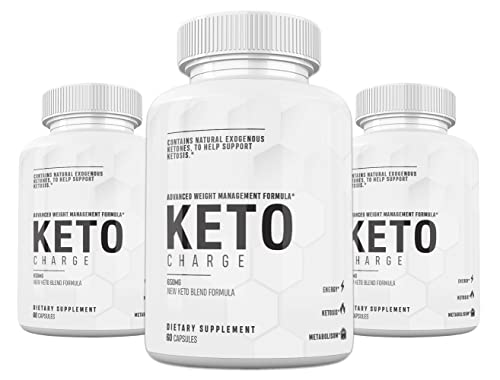 (3 Pack) Keto Charge Pills, Keto Charged Advanced Weight Management Formula, 180 Capsules, 3 Months Supply - Kansas Nuitrition - HNZSDS