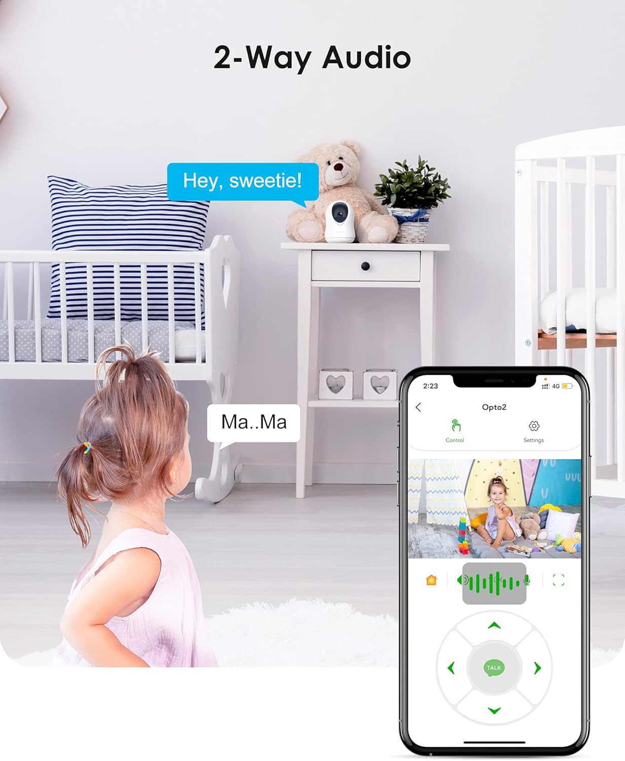 VOCOlinc Security Camera, HomeKit ONLY,1080P Smart Home Camera in Privacy Mode, Indoor Pan/Tilt IP Camera with Night Vision, 2-Way Audio