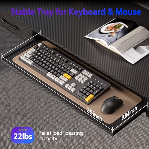 48x24 Inches Electric Standing Desk with 2 Drawers, Height Adjustable Stand up Desk for Home Office, Ergonomic Sit to Stand Table with Storage Shelf