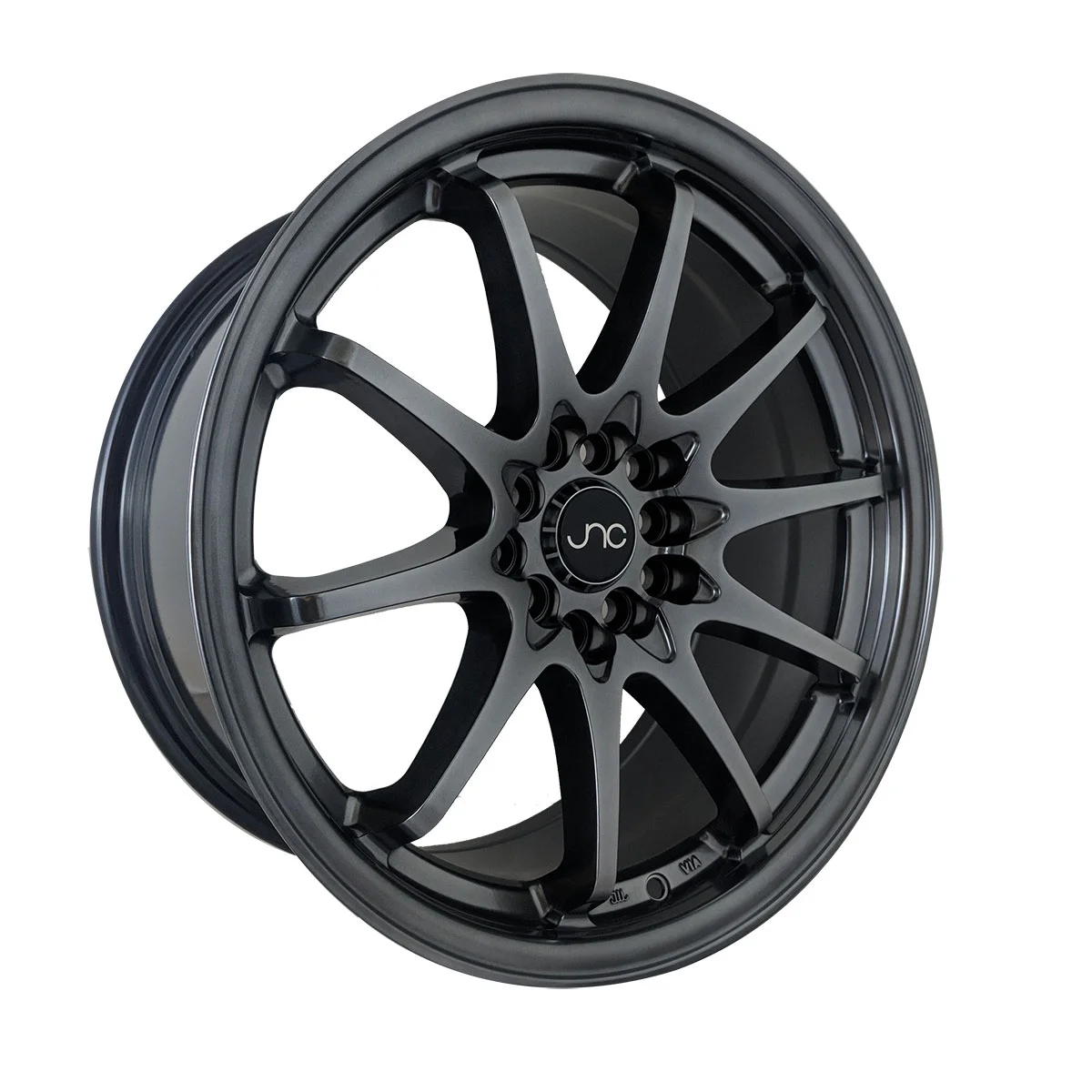 For 17x8 inch (1 Single Wheel Only) JNC Wheels - 17" JNC006 Hyper Black Rim - 5x100/5x114.3 JNC Wheels-18515157702