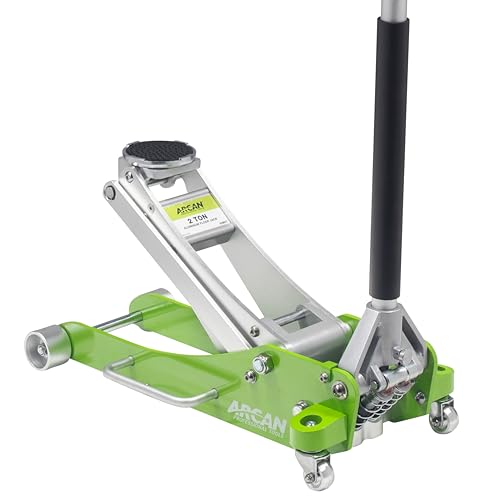 ARCAN Tools 3-Ton Quick Rise Aluminum Floor Jack with Dual Pump Pistons & Reinforced Lifting Arm (A20018_A20019)