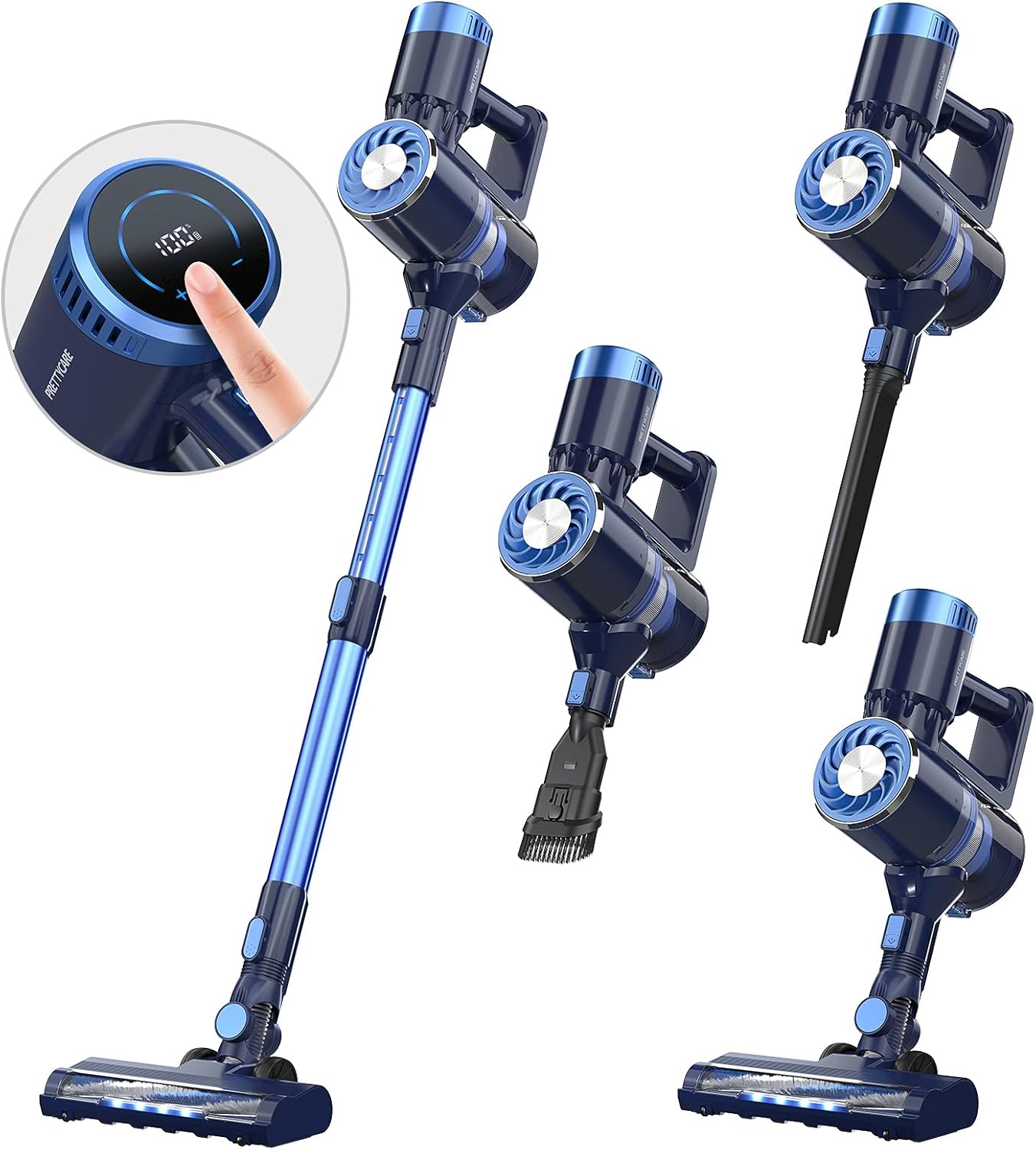 Cordless Vacuum Cleaner with LED Touch Display