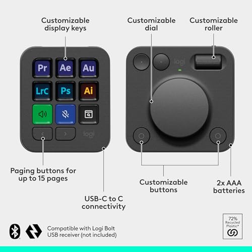 Logitech MX Keys S Combo - Performance Wireless Keyboard and Mouse with Palm Rest, Customizable Illumination, Fast Scrolling, Bluetooth, USB C