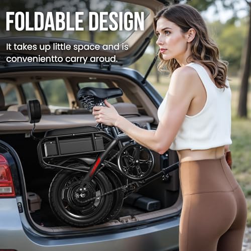 Spacewalk Folding Ebikes for Adults - H5/H5-pro with 500W Motor, 36V/48V Battery, 13.7 MPH/15 MPH, 35 Miles/37 Miles PAS Range