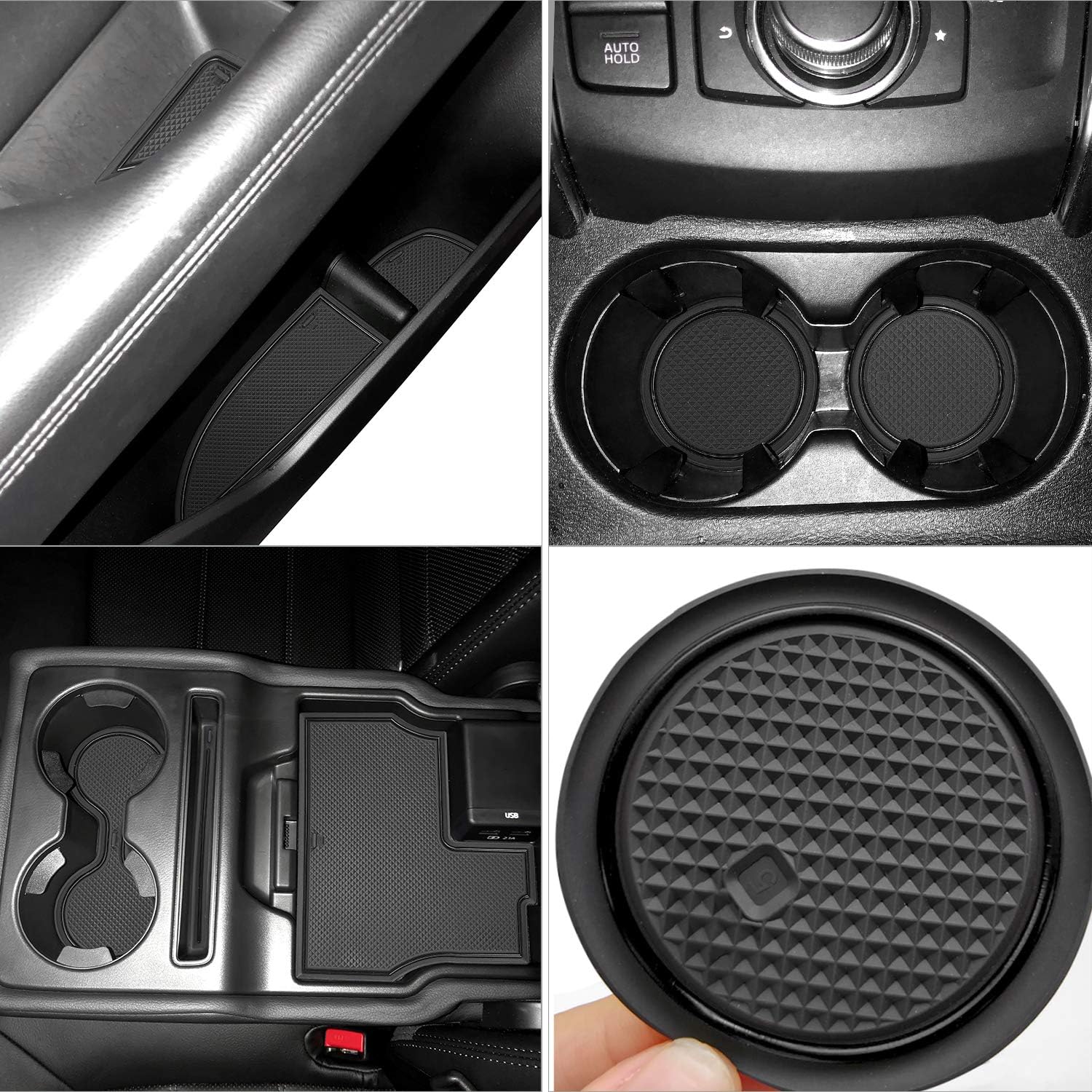 auovo 18pcs Anti Dust Mats for Mazda CX-5/CX5 Accessories 2017-2022 Custom Fit Door Compartment Cup Holder Center Console Liners Car Interior (Red)
