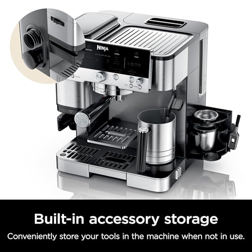Ninja | Espresso Machine and Drip Coffee Maker| Luxe Café Premier Series | Integrated Coffee Grinder, Milk Frother