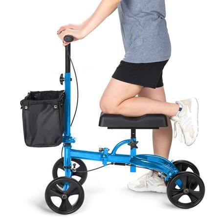 Oasisspace Knee Scooter Walker for Foot Injuries Ankles Surgery Basic Edition #9125ch, Size: 42x15x14inch, Blue