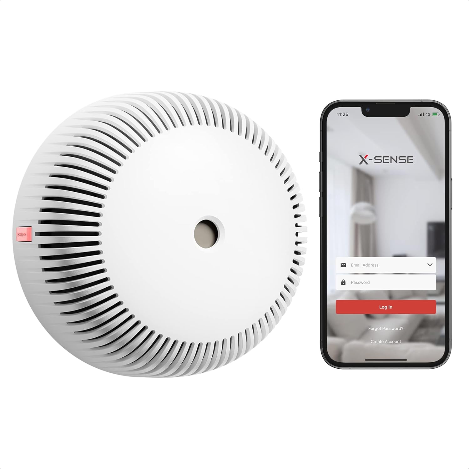 X-Sense Smart Smoke Detector Fire Alarm with Advanced Photoelectric Sensor, Replaceable Battery, Wi-Fi Smoke Detector (Battery Included)