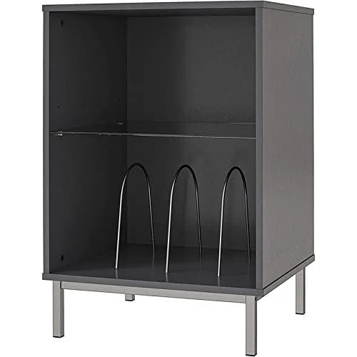 Contemporary Turntable Stand In Graphite Gray