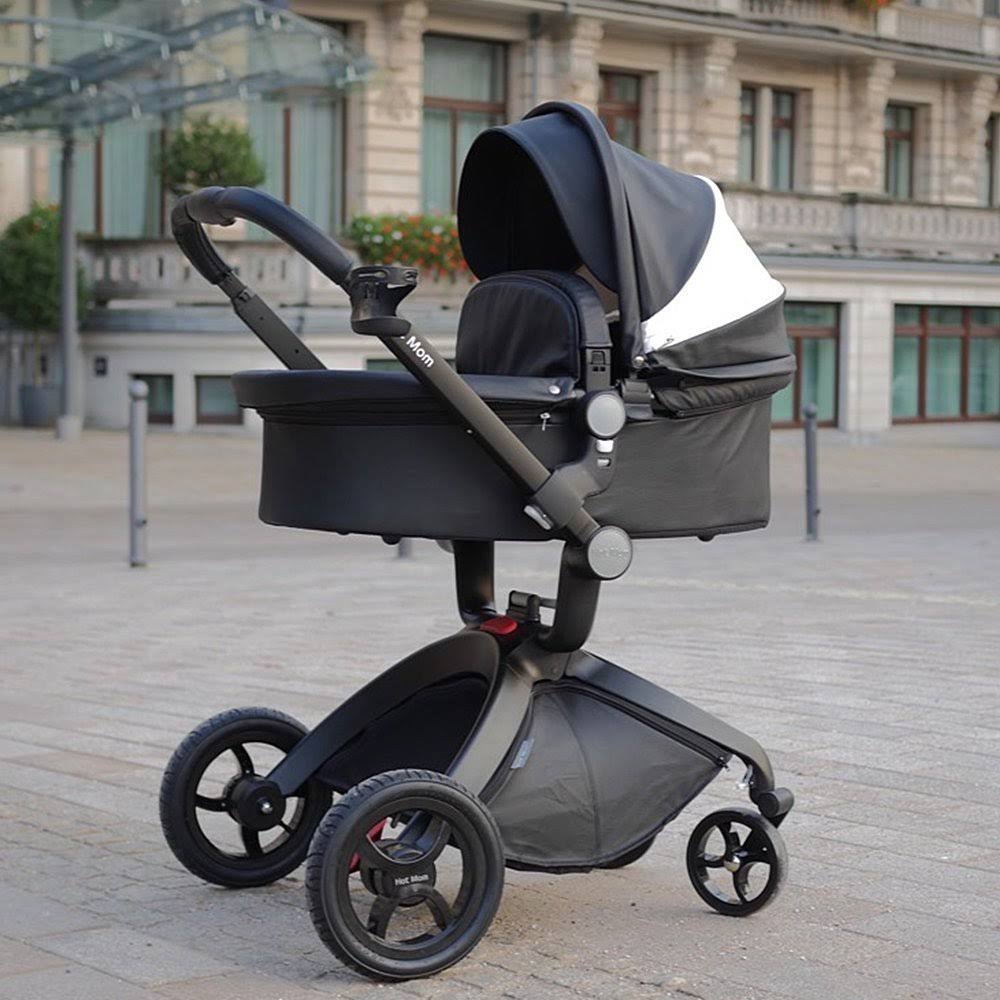 Hot Mom Baby Stroller 2020, Carriage with Bassinet Combo,Black