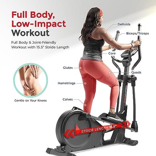 Sunny Health & Fitness Programmable 16 Electro-Magnetic Elliptical Cross Trainer Exercise Machine