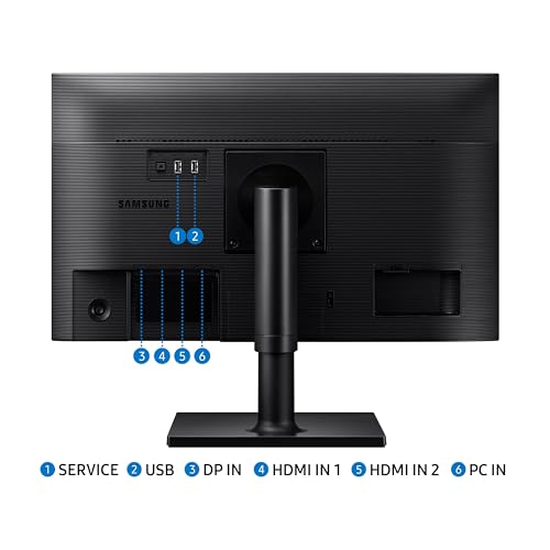 SAMSUNG FT45 Series 27-Inch FHD 1080p Computer Monitor, 75Hz, IPS Panel, HDMI, USB Hub, Height Adjustable Stand, 3 Yr WRNTY (LF27T450FQNXGO),Black