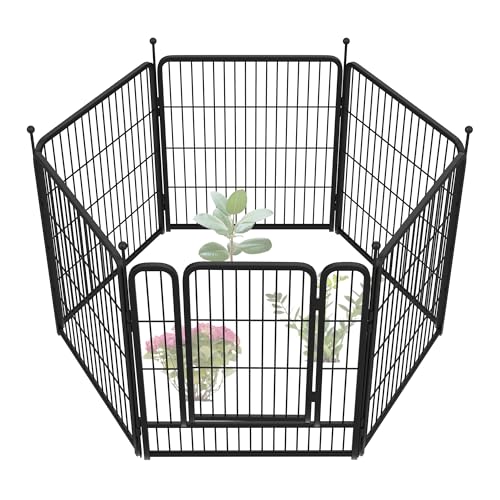 FXW Garden Fence 40in(H) x 36.0ft(L), 16 Panels Decorative Dog Fence Outdoor for The Yard – Heavy Duty Metal Animal Barrier for Dog and Rabbit