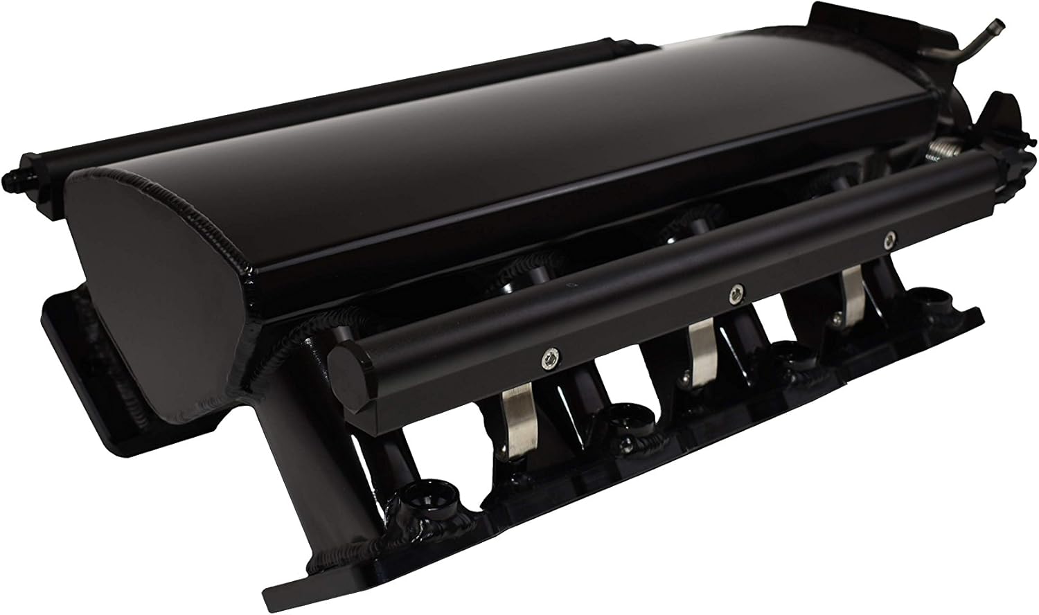 A-Team Performance - Intake Manifold 102mm Throttle Body Sheet Metal Fabricated - Compatible with Chevrolet GMC Pontiac LS LS1 LS2 LS6 EFI Black