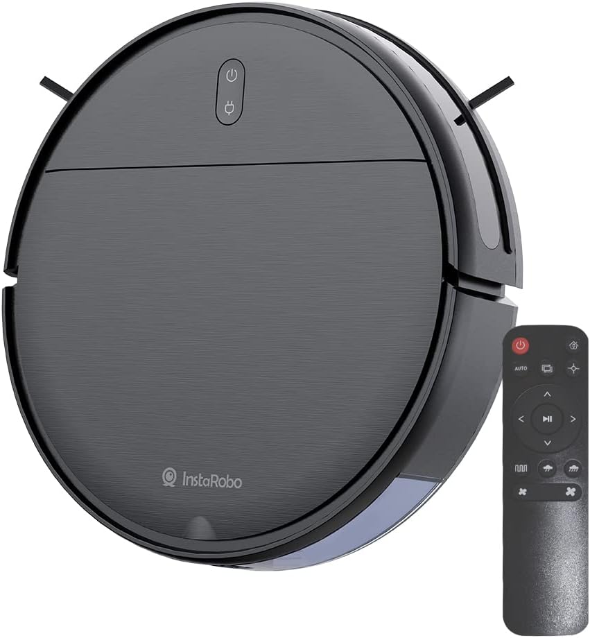 Robot Vacuum Cleaner, InstaRobo L1 Sweeping Robot with Precise Navigation, 2 in 1 Vacuum and Mop, Smart Mapping Robotic Vacuum Ideal for Pet Hair