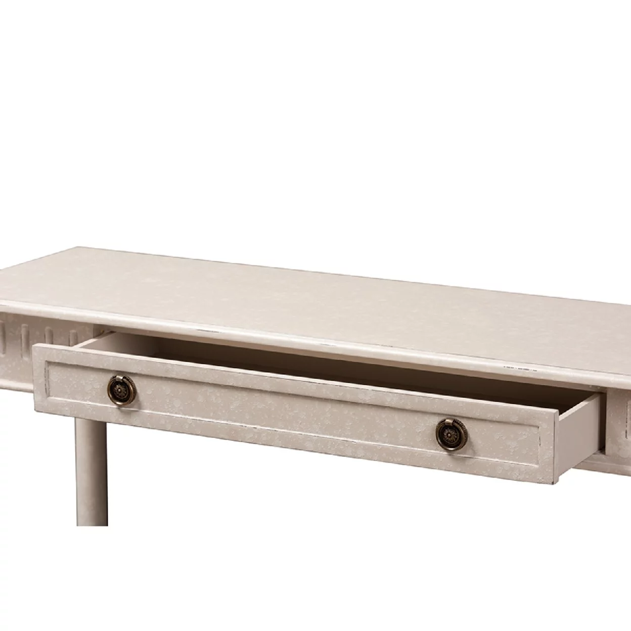 Baxton Studio Ariella Country Cottage Farmhouse Whitewashed 1-Drawer Console Table