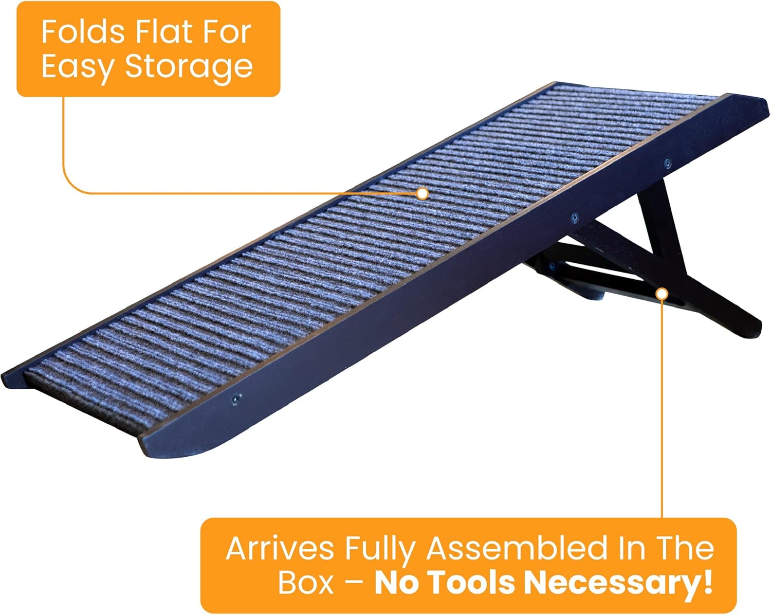 Adjustable Dog Ramp - Folding Dog Ramp for Bed or Couch - Pet Ramp for Small, Medium, and Large Dogs and Cats