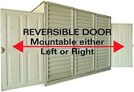 Store More Saffron Lean-to 4' x 8' Plastic Shed, Ivory, 4ft x 8ft