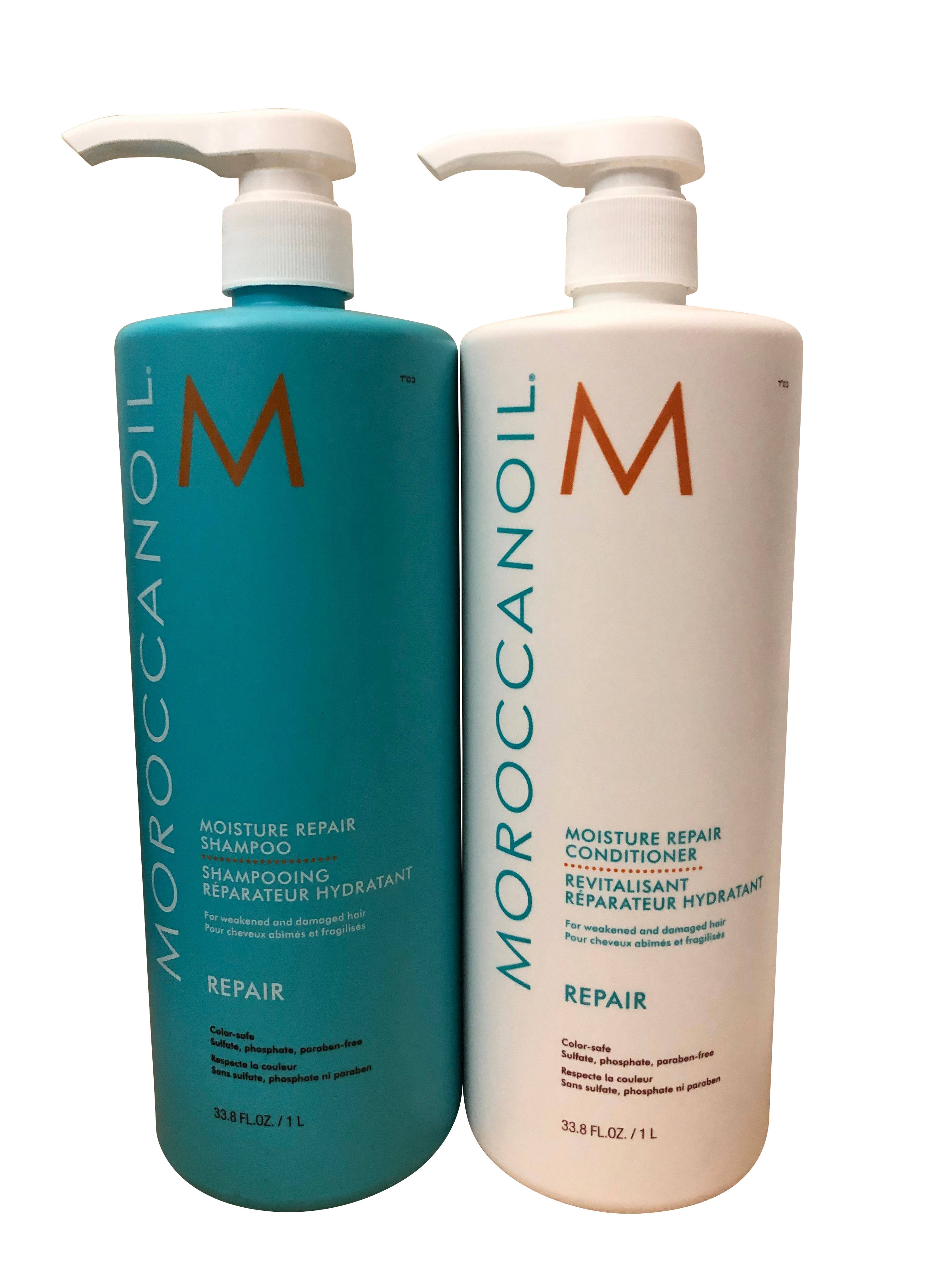 Moroccanoil Moisture Repair Shampoo u0026 Conditioner Set Damaged Hair 33.8 oz