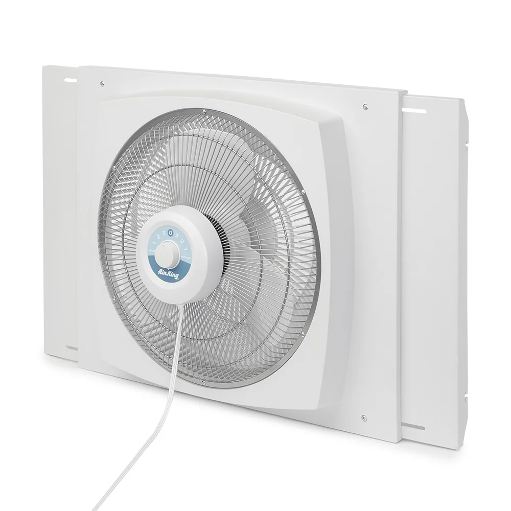 Air King Storm Guard 16" 3-Speed 1/16 HP Plastic Blade Ball Bearing Window Fan