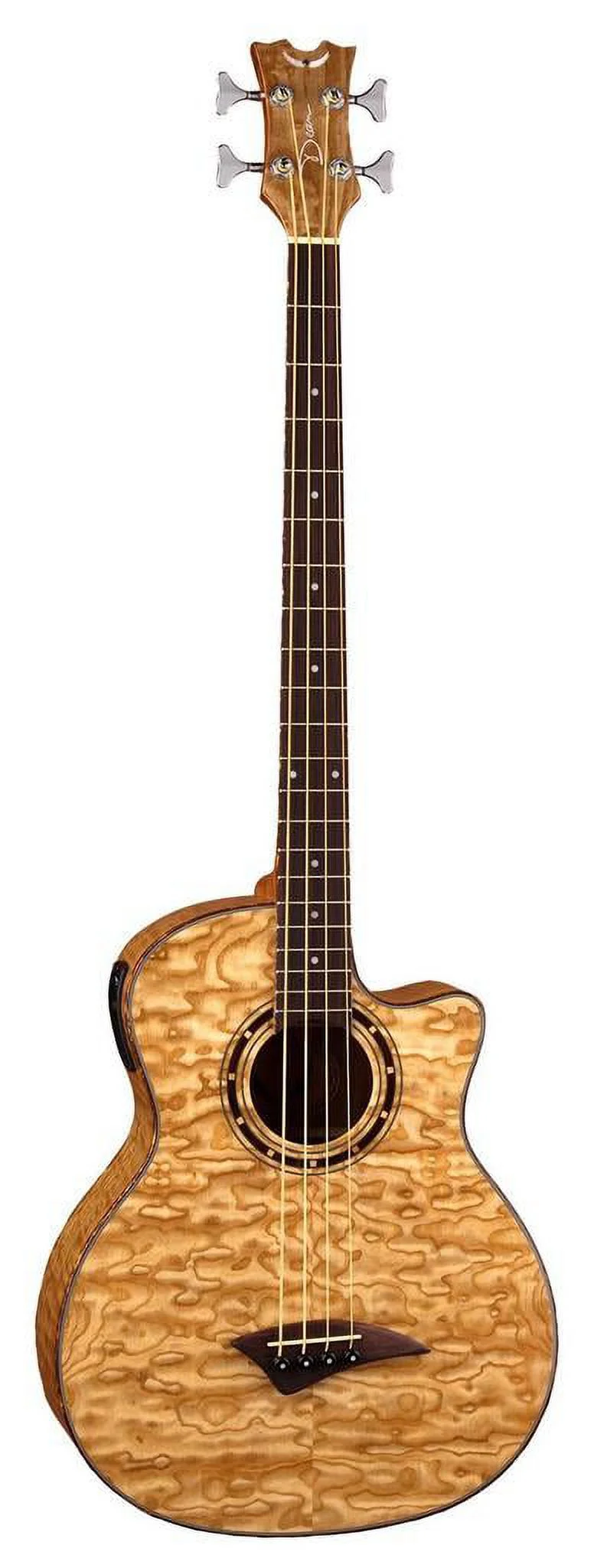 Dean Exotica Quilt Ash Acoustic/Electric Bass Guitar w/ Aphex GN - Radiant Selections