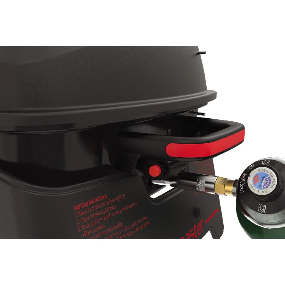 Megamaster 1 Burner Tabletop Propane Gas Grill for Camping, Camp, Outdoor, Black
