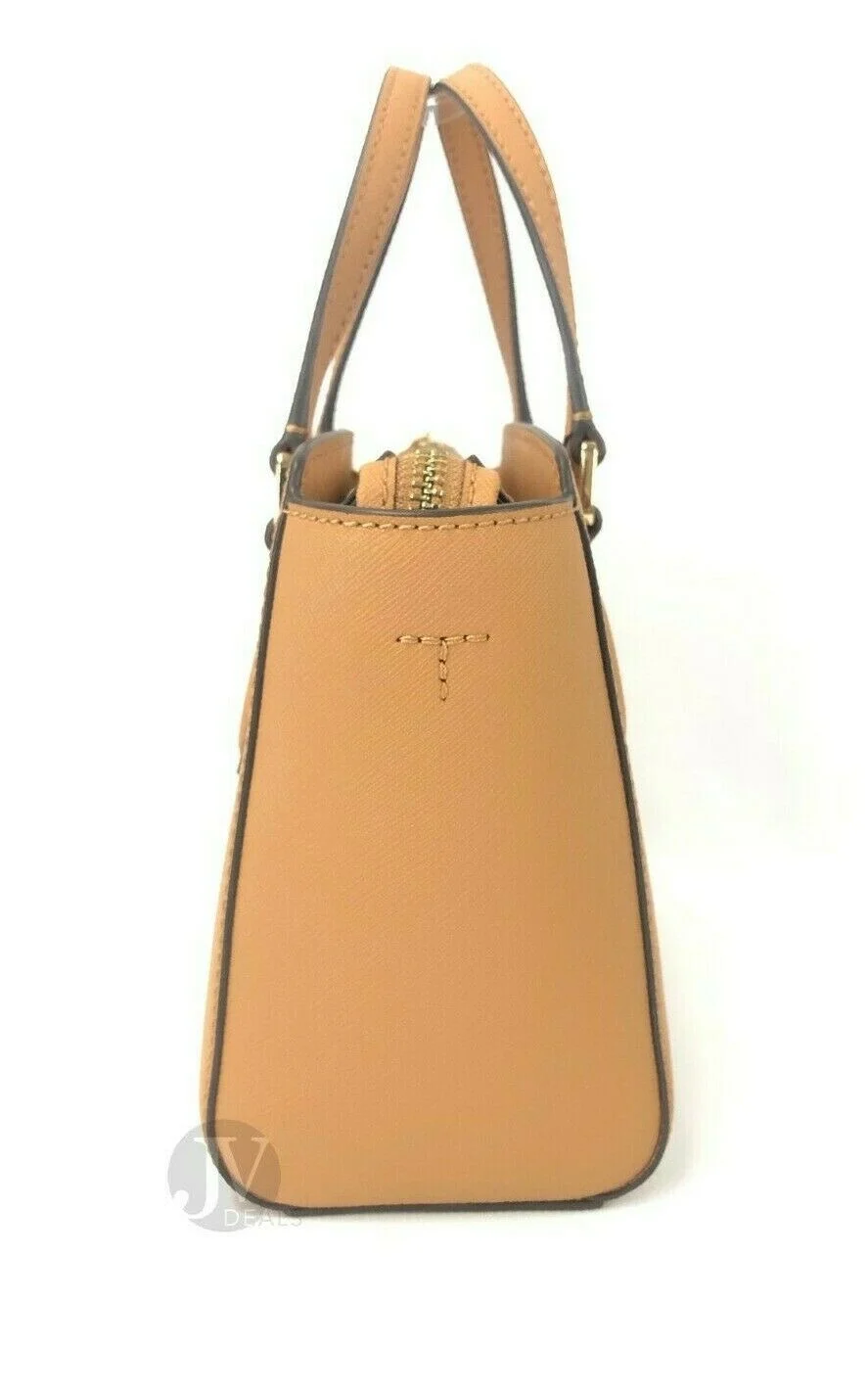 Tory Burch Women's Emerson (64189) Saffiano Leather Mini Top Zip Tote Handbag