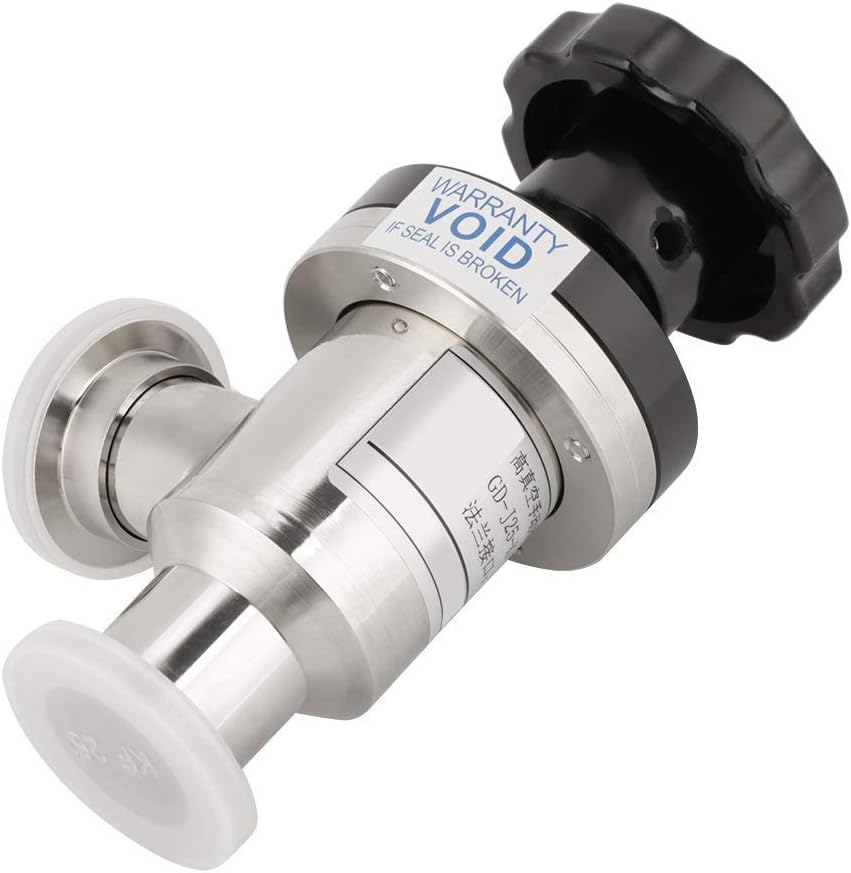 Bellow Isolation Valve, KF25 304 Stainless Steel High Vacuum Manual Right Angle Valve Fit For Semiconductor Solar Energy Metallurgy