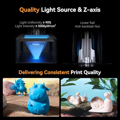 Creality Resin 3D Printer for Kids and Beginners, HALOT R6 Fully Assembled, Upgraded Light Source with High-Precision Printing