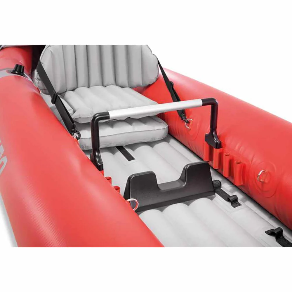 Intex Excursion Pro Inflatable 2 Person Vinyl Kayak w/ Oars & Pump, Red (2 Pack)