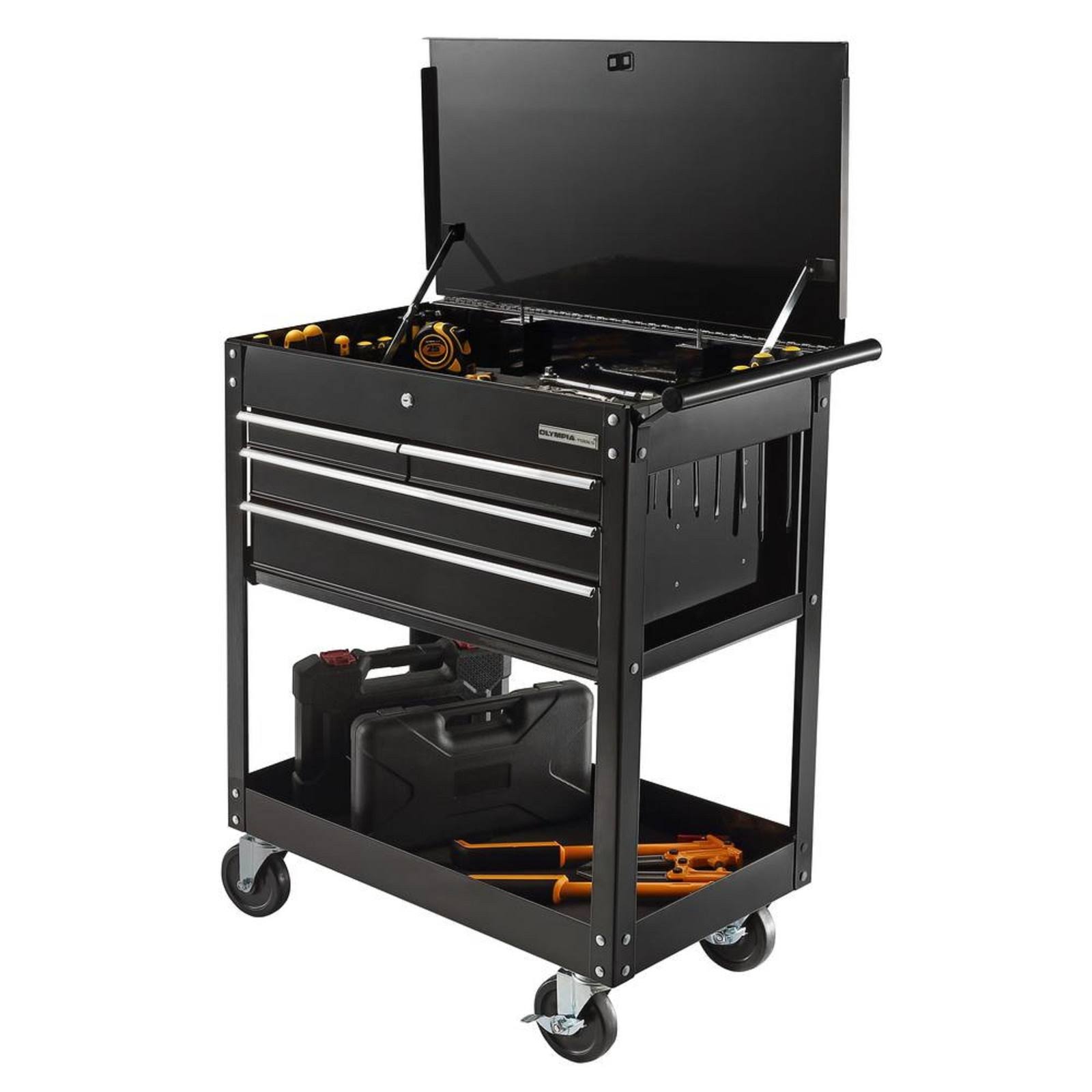 Olympia 84-956 26 in. 4-Drawer Roller Cabinet Tool Chest in Black