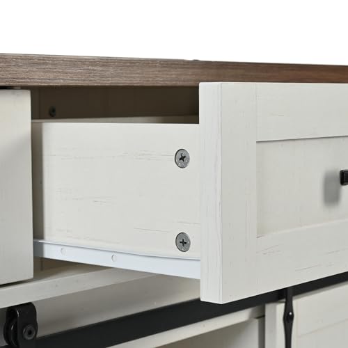 Kitchen Island Cart With Power Outlet, 2 Doors, Drop Leaf, Spice Rack, 2 Drawers - Rolling Storage Cart on Wheels for Home and Dining Room - White