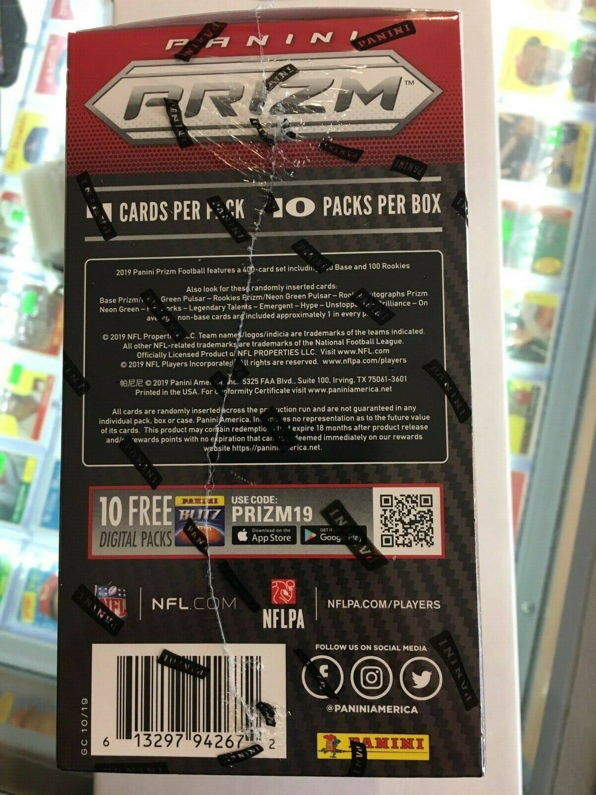 2019 Panini Prizm Football Retail Mega Box Factory Sealed 1 Auto per / 10 Packs