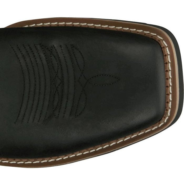 Justin Men’s Bolt 11″ Square Toe Western Work Boot -Black- SE4116