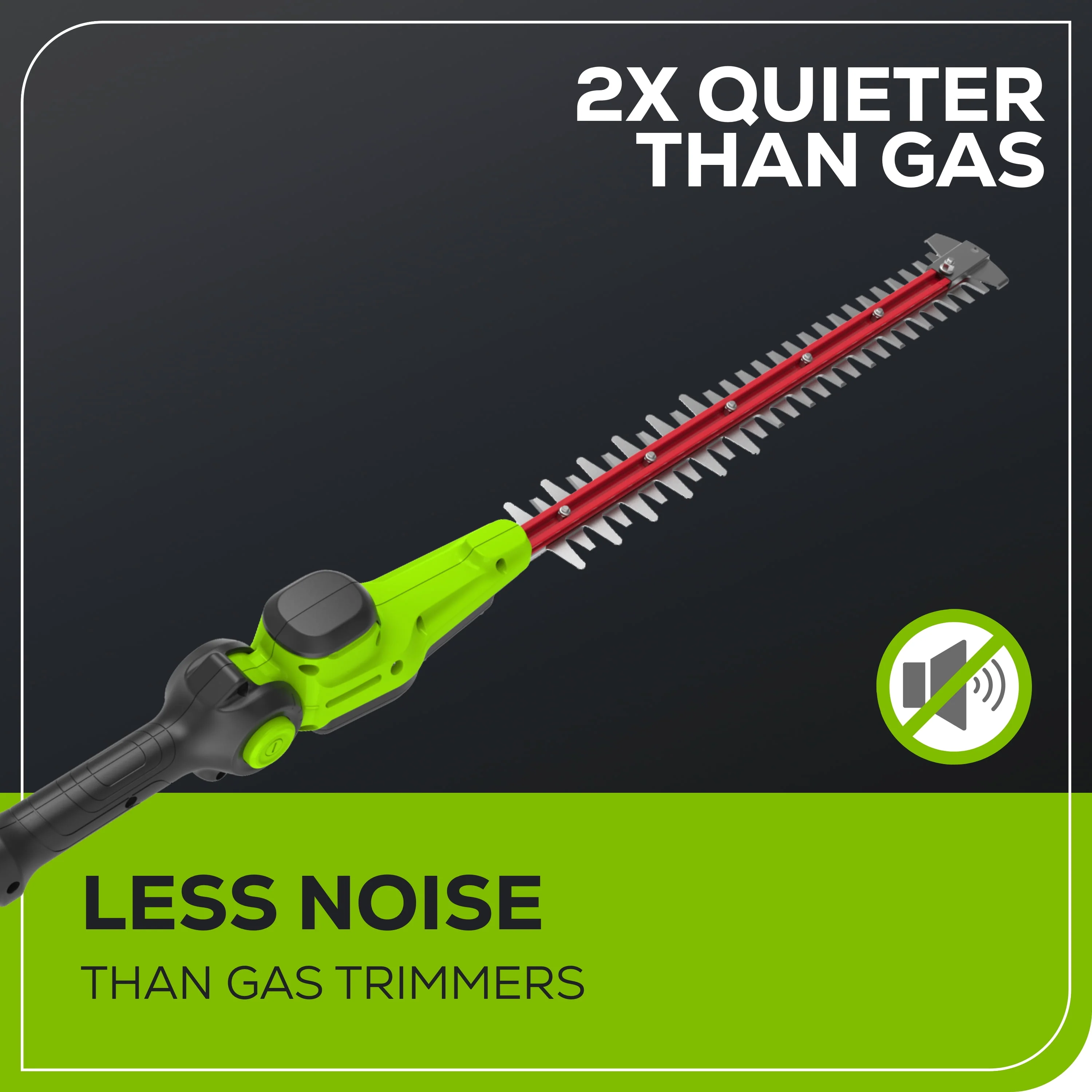 Greenworks 60V 20 Pole Hedge Trimmer with 2.0 Ah Battery & 3 Amp Charger 2307502