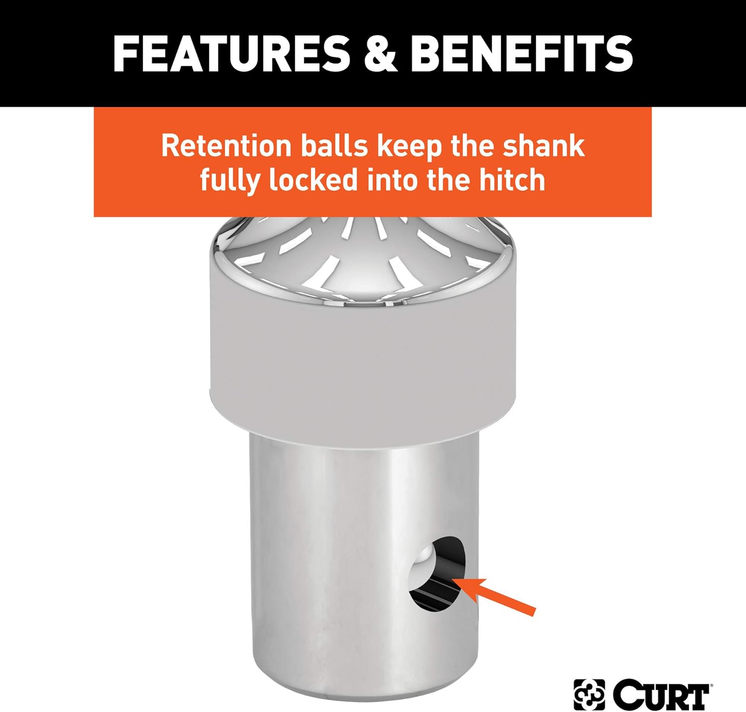 CURT 60629 30K Factory Style 2-5/16-Inch Gooseneck Ball, Fits Select Chevrolet Ford, GMC, Nissan Titan XD, Ram, Puck System Required