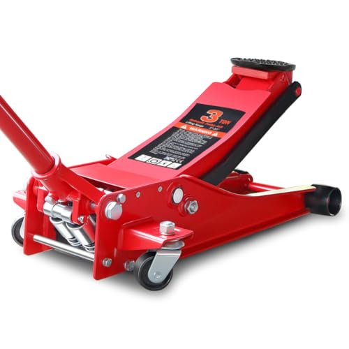 Auto Dynasty 4 Ton Low Profile Floor Jack, Heavy Duty Steel Hydraulic Car Jack with Dual Pistons Quick Lift Pump, Hydraulic Racing Floor Jack