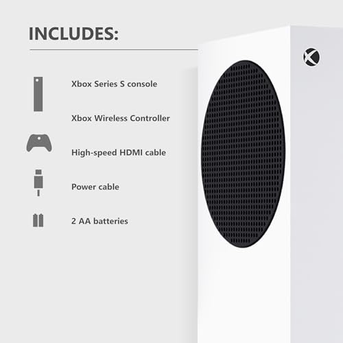 Microsoft Xbox Series S 512GB SSD Console - Includes Xbox Wireless Controller - Up to 120 frames per second - 10GB RAM 512GB SSD