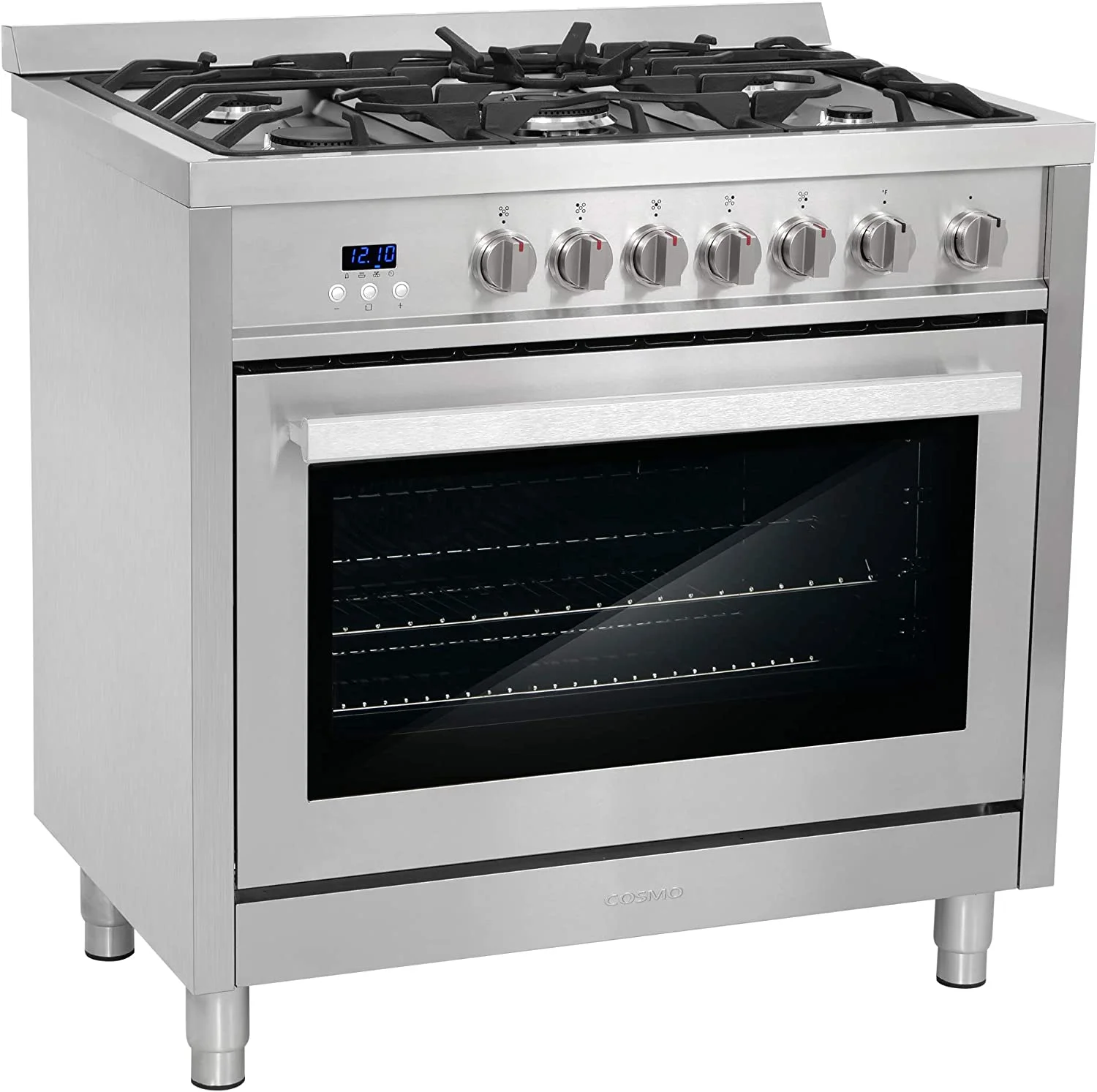 Cosmo 36-in 5 Burners 3.8-cu ft Convection Oven Freestanding Gas Range